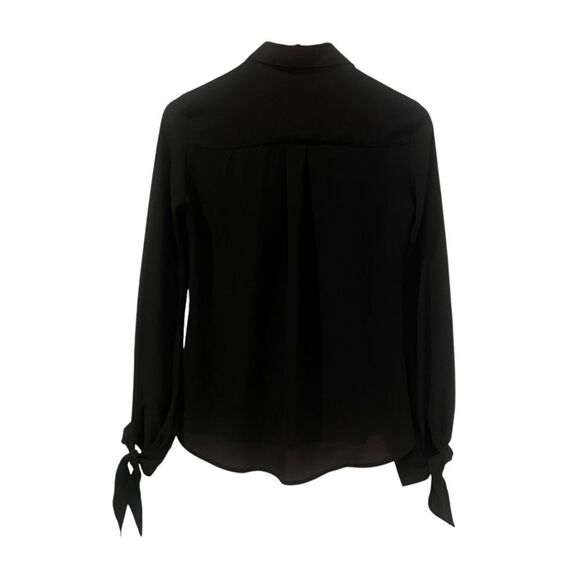 3 for $30! Express black sheer button down blouse. Size xs - Picture 7 of 8
